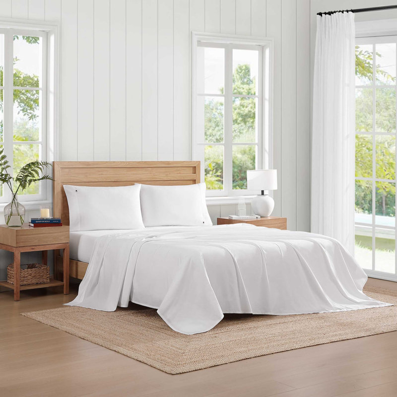 Tommy Hilfiger Solid Cotton Percale Sheet Set, null, null