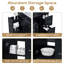 Ensemble de meuble-lavabo de salle de bain 36 "avec comptoir de lavabo, noir, lavabo simple, armoire avec porte à fermeture douce et 3 tiroirs