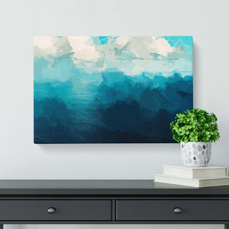 Boat Out To Sea - Wrapped Canvas Print, 61 cm H x 40.6 cm W
