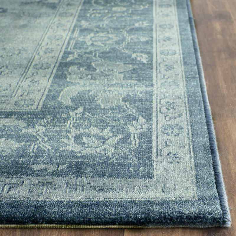 Plumley Viscose Pile Oriental Rug, Rectangle 4' x 5'7"