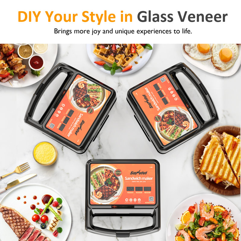 800W 3 In 1 Sandwich Maker