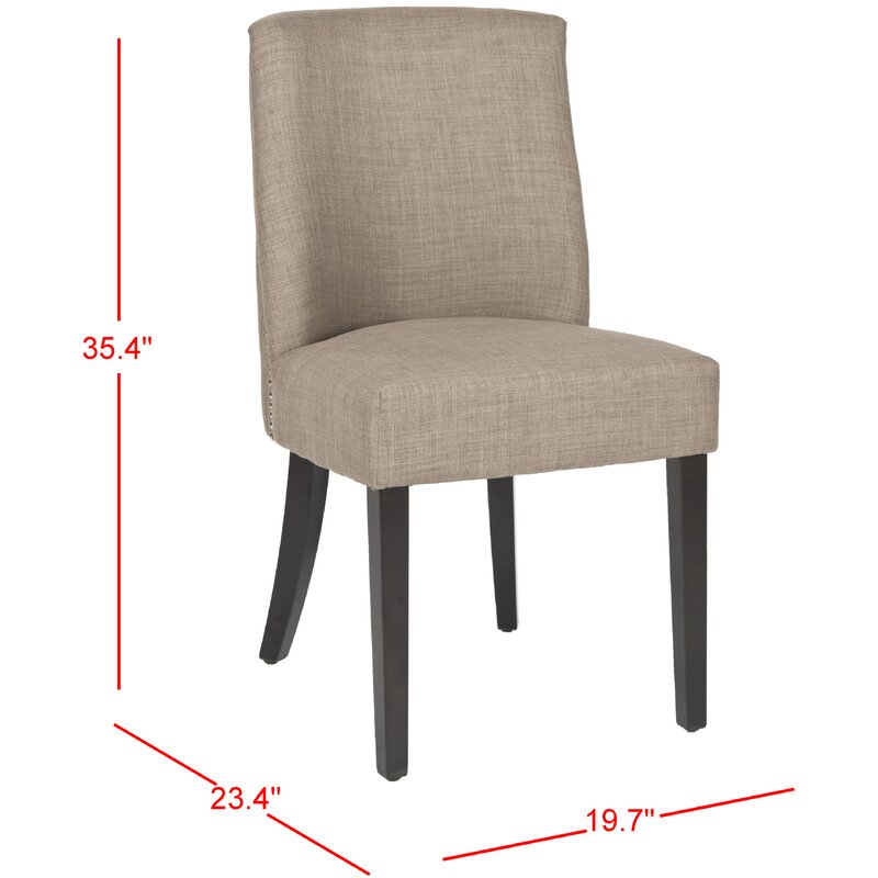 Brayden Studio® Linen Solid Back Dining Chair & Reviews | Wayfair