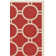 Arneshia Geometric Red/Bone Area Rug