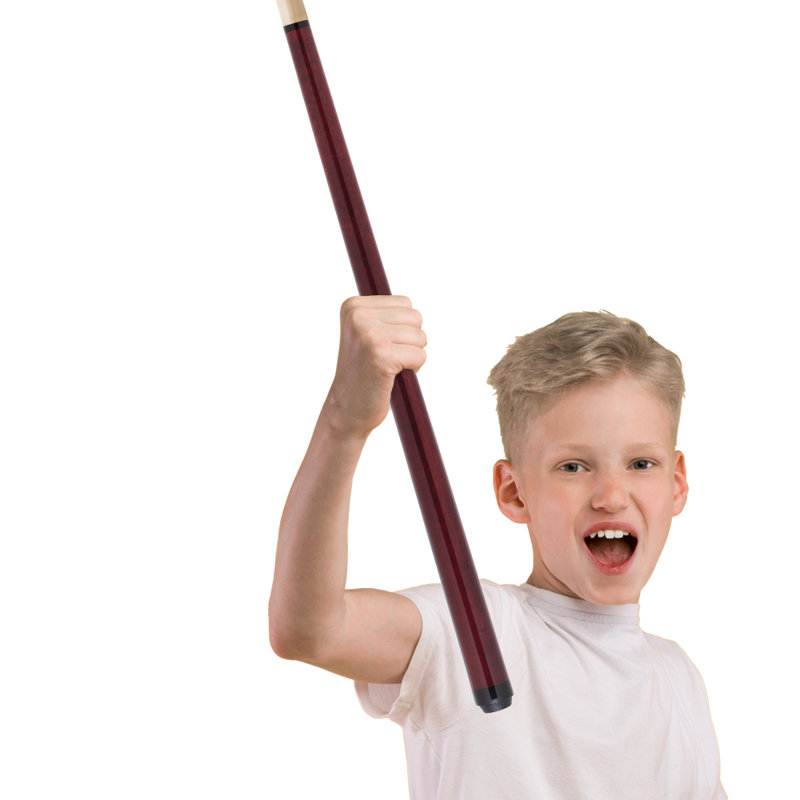 Junior Red 44in Wooden Cue with Attached Ball
