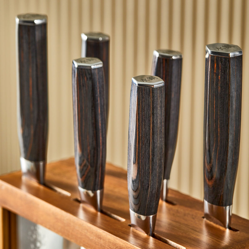 Cuisine::pro® Damashiro EMPEROR®  Mokuzai Knife Block 7 Piece