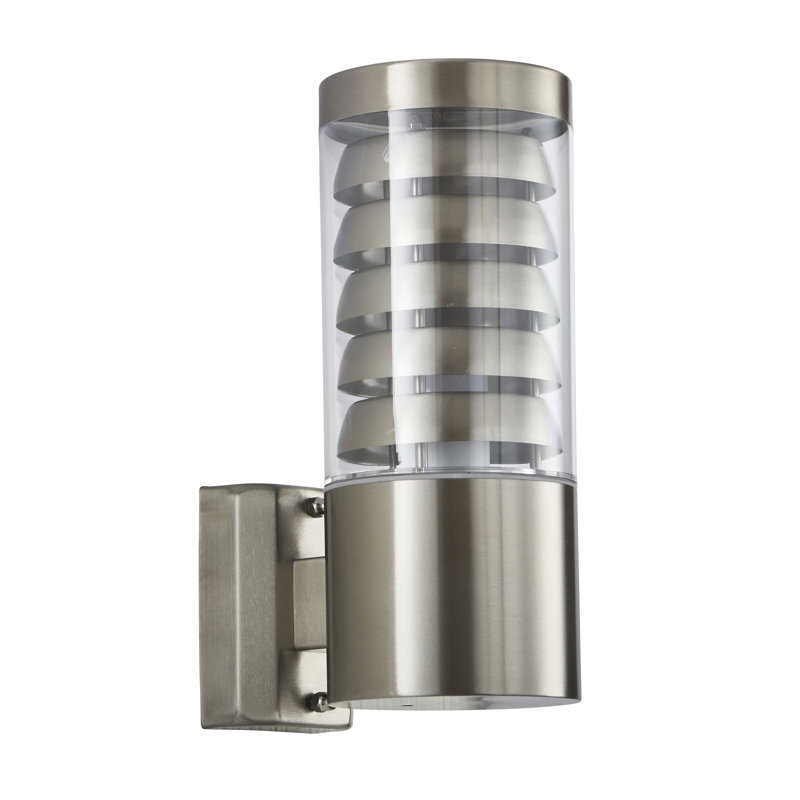 Rozell Brushed Stainless Steel Outdoor Armed Sconce