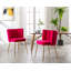 Chaises de salle à manger rembourrées en velours Chele -1749369348