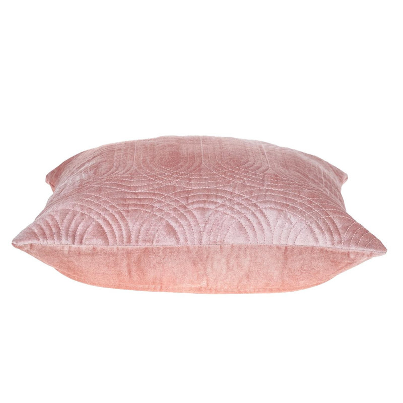 Coussin décoratif 20 po en mélange de coton blanc, Rose, Bourre en polyester