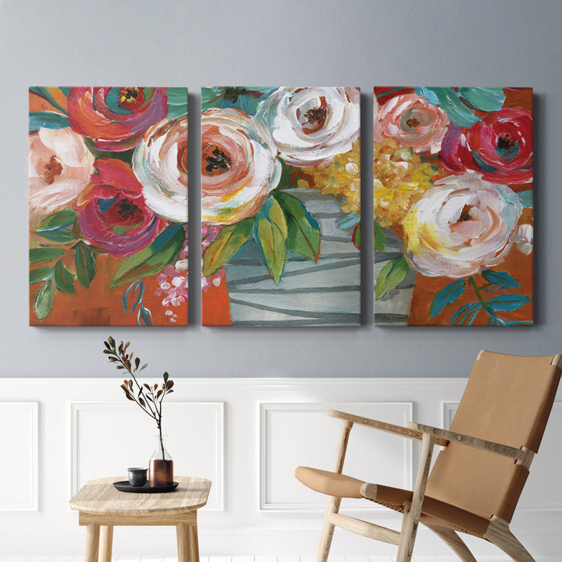 Color Burst I - toile tendue avec châssis de qualité supérieure - prête à être accrochée, H 60 po x l 120 po x P 1 po