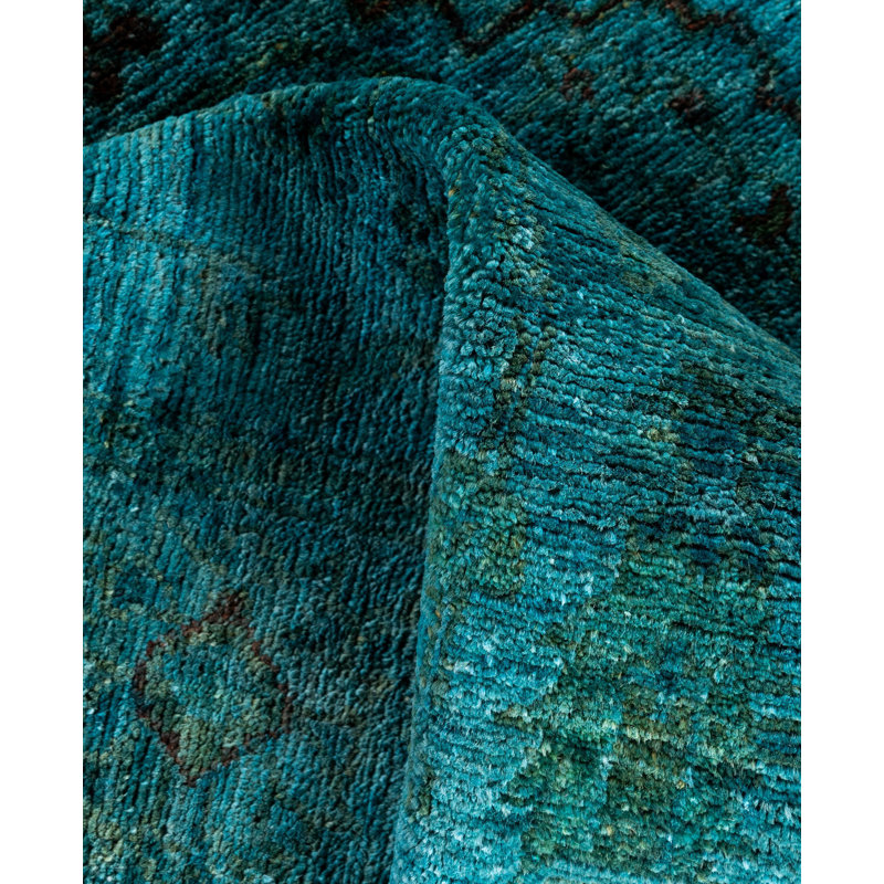 Overdyed One-of-a-Kind 3' 10" X 6' 0" Hand Knotted Area Rug