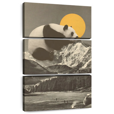 Sieste de panda de Brampt sur les montagnes