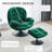 Zenon Velvet Swivel Accent Chair with Ottoman-991307797