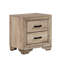 Table de chevet pour chambre à coucher avec tiroirs - Stratifié finition naturelle contre les rayures et les dommages