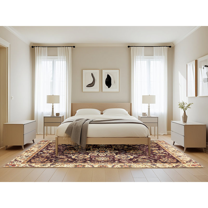 Tapis abstrait à motif abstrait moderne 3008, Rectangle de 5 pi x 8 pi