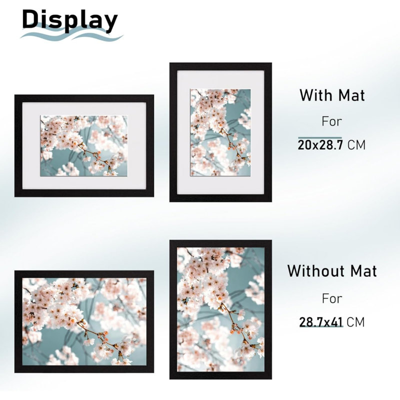 Black Storage Picture Frame - Set of 4