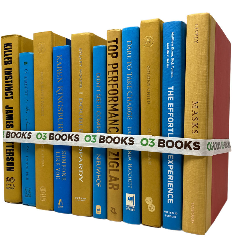 Livres décoratifs Sky High - jaune et bleu