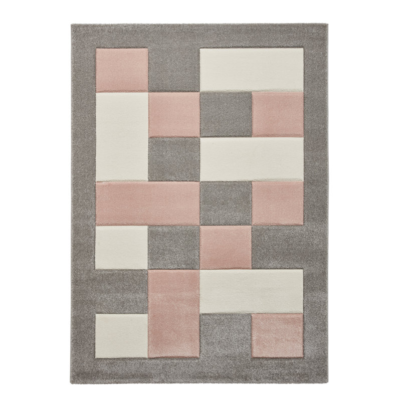 Beane area rug Machine Woven Rectangle Grey/Rose, Rectangle 120cm x 170cm