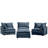 Modular Sectional Sofa, 105 Inch L Shaped Couch Set for Living Room, 3-Seater Comfy Cloud Couches with Movable Ottoman, DIY Combination, Chenille, Blue-464471009