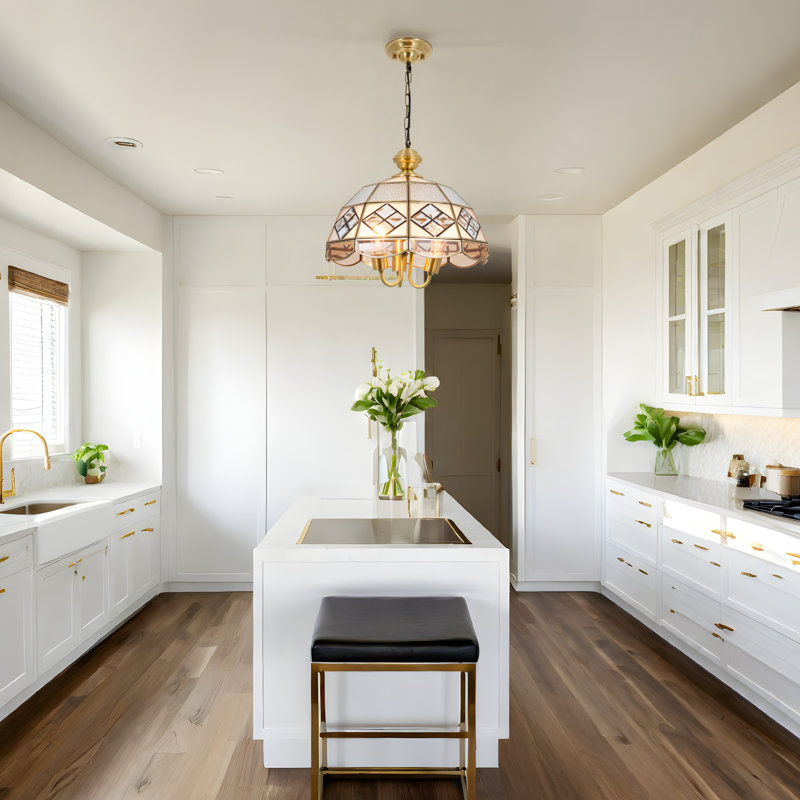 15" Pendant Lights Kitchen Island, Gold Modern Chandelier Gold Light 