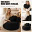 Méridienne surdimensionnée ronde sans dossier, siège profond en canapé moderne Corduroy, fauteuil demi-tonneau Compress Circle
