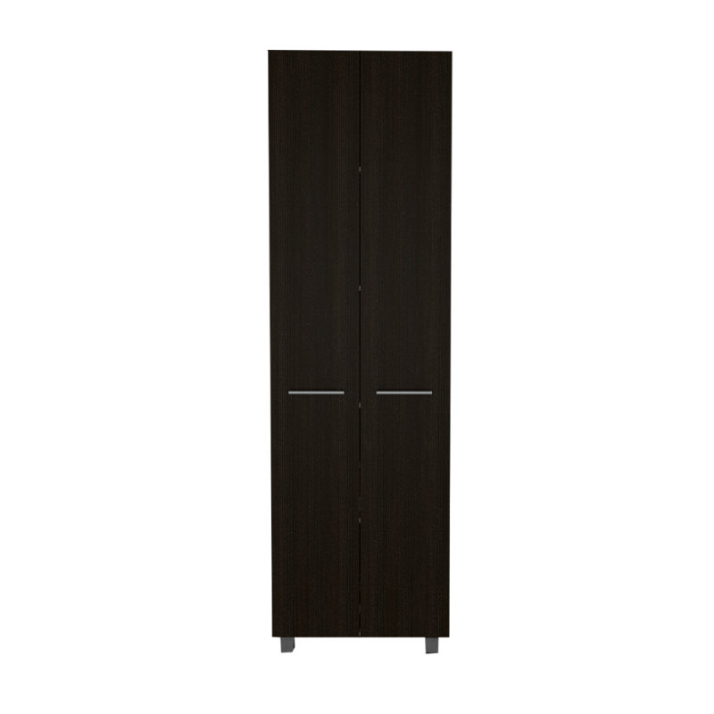 Garde-manger Baleare, cinq tablettes intérieures, quatre pieds, Noir