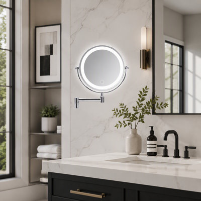 Miroir de maquillage mural rechargeable