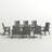 POLYWOOD Modern Curveback Adirondack 7-Piece Farmhouse Dining Set with Trestle Legs-50288773-122513352
