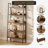 5-Tier Narrow Bookshelf - Metal Storage Organizer for Living Room, Bedroom & Office