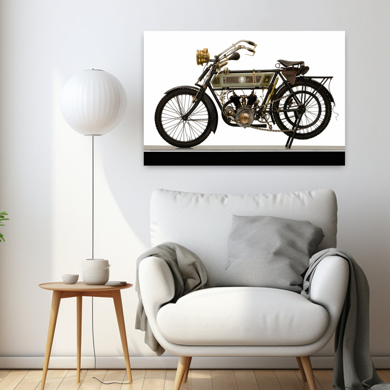 «Alcyon V-Twin Moto», paysage abstrait, nature, H 24 po x l 36 po