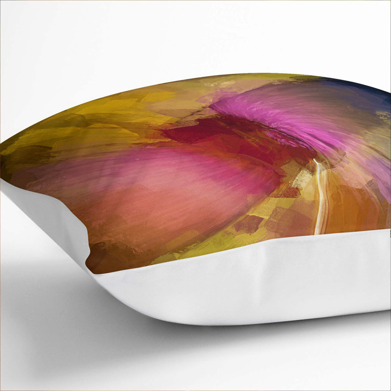 Abstract Square Cushion, 55cm H x 55cm W x 20cm D, White