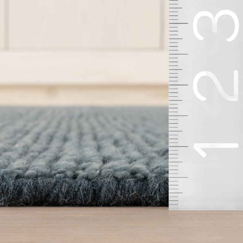 Ramsey Juniper Hand Knotted Wool Rug, Rectangle 7'6" x 9'6"