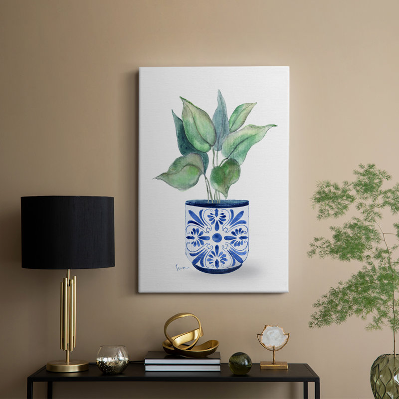 Plant chinoiserie I - galerie Cavas, H 12 po x l 8 po