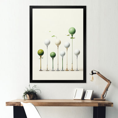 Caidy Minimalisme Golf Tees V - art mural golf