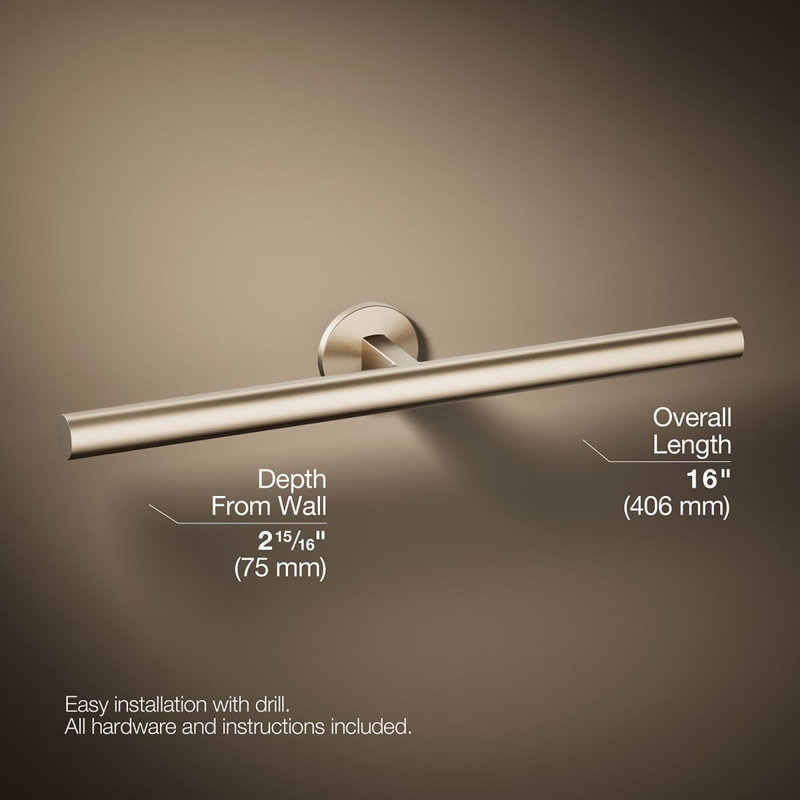 Components™ Double Towel Arm, Vibrant Brushed Bronze