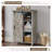 4-piece Farmhouse & Barn Door Design Bedroom Set, Queen Size, Gray-1432591283-1432591282