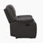 Fauteuil inclinable transitionnel en similicuir de 35 po Lakki avec poignée inclinable, structure en bois massif et contreplaqué