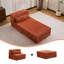 Canapé simple et 1 repose-pieds (orange)
