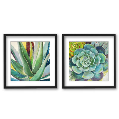 Brilliant Succulents I/II by Norman Wyatt Jr. - Canvas Print Set