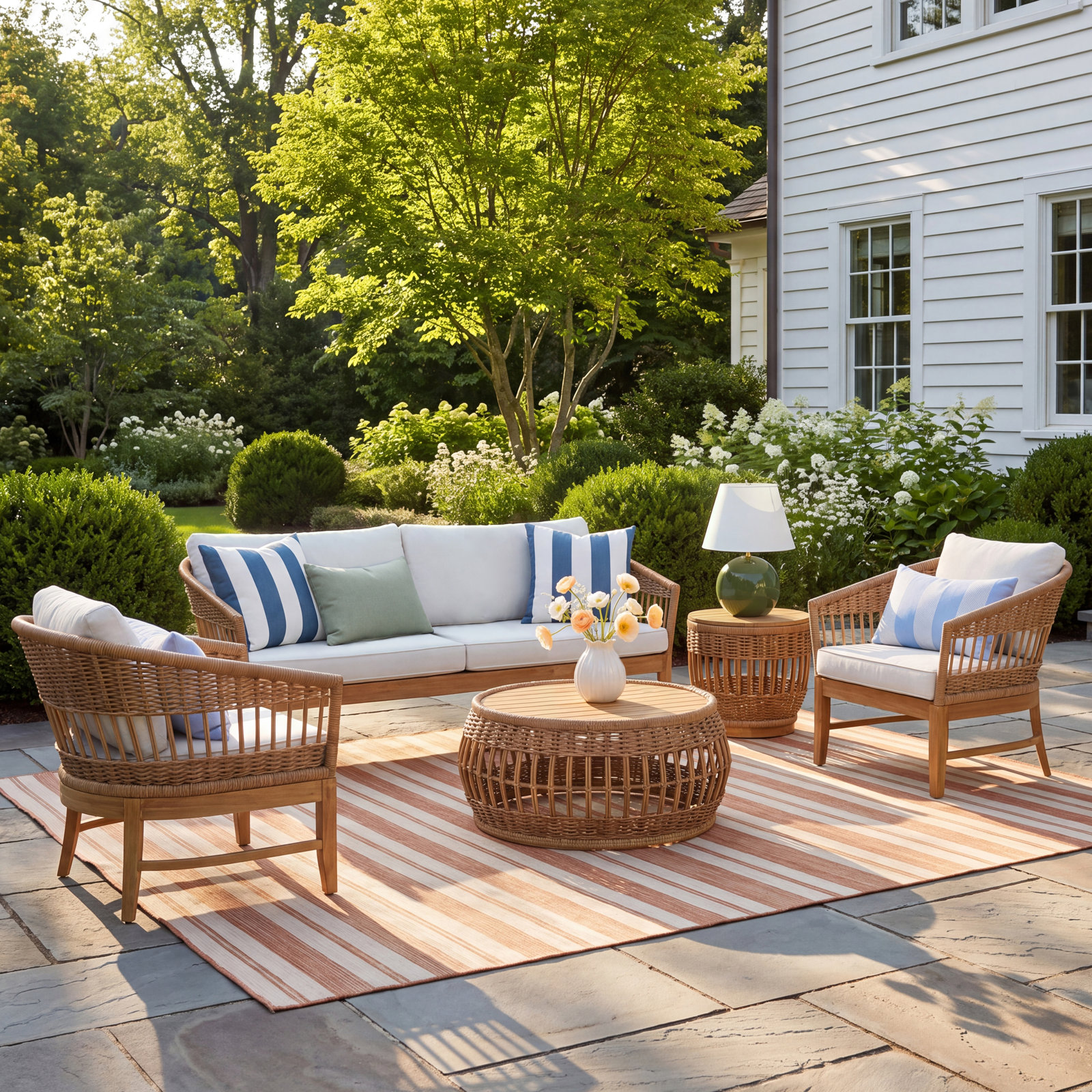 Dunkirk 5-Person Teak Patio Seating Group