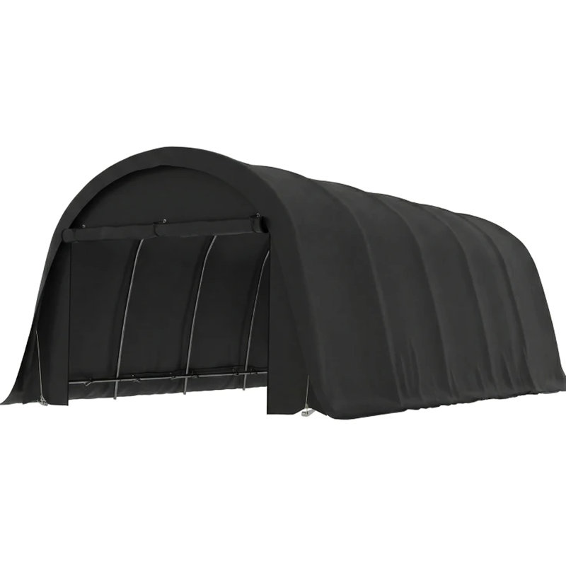 Abri de voiture portable ultra-résistant de 3,66 x 7,20 m avec protection UPF 50+ et piquets en spirale pour une installation sécurisée. Structure en acier galvanisé. Grande porte à fermeture éclair pour un accès rapide.