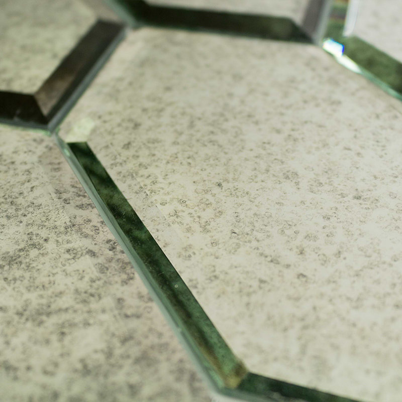 Paris 8x4 Beveled Hexagon Mirror Tile