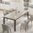71 Inch Rectangle Dining Table for 6-8 People, Industrial Brown Kitchen Table with Metal Legs, Round Corners, Large Wooden Computer Desk Writing Desk for Dining Room, Living Room
