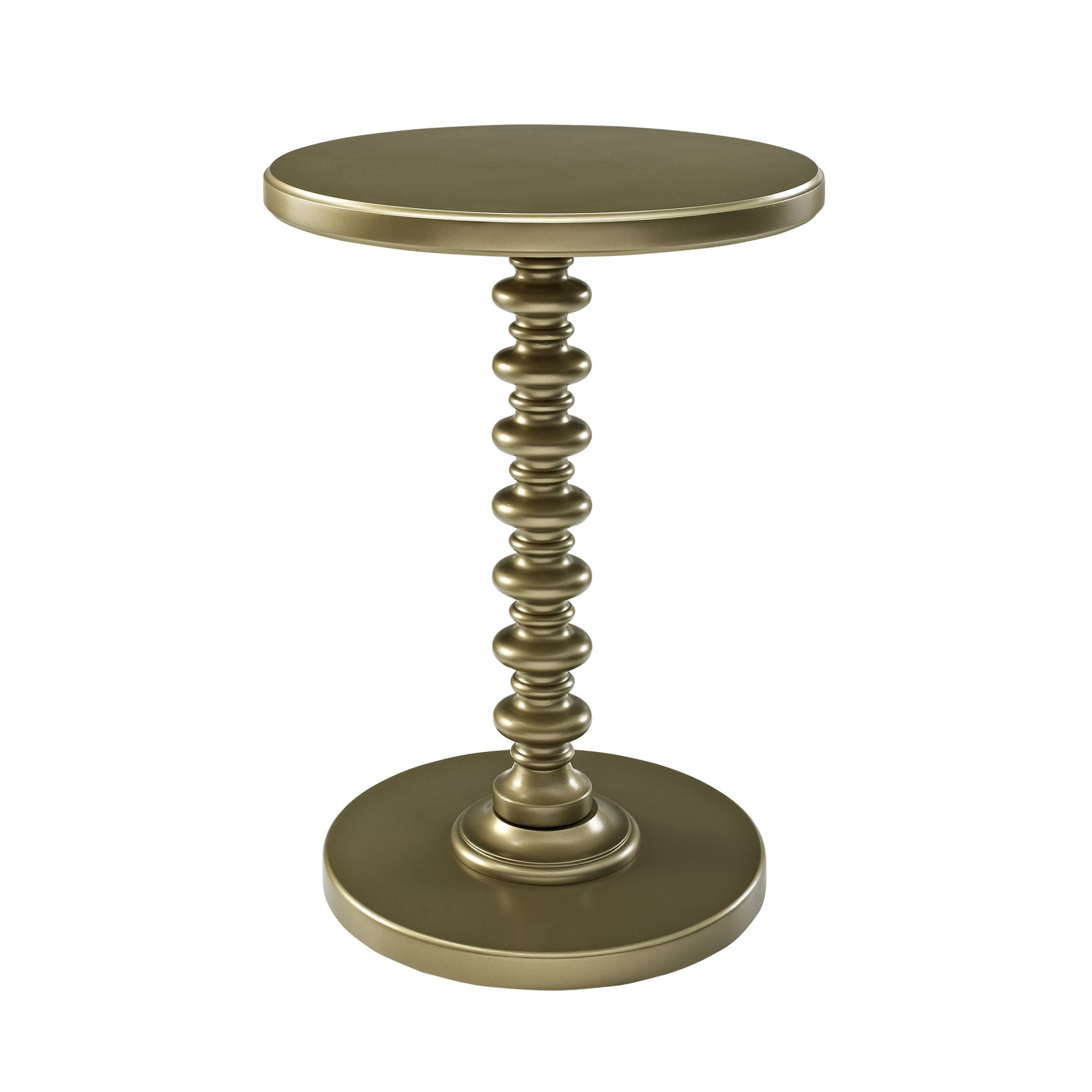 Fiama End Table, 22.25" H x 17" W x 17" D, Gold