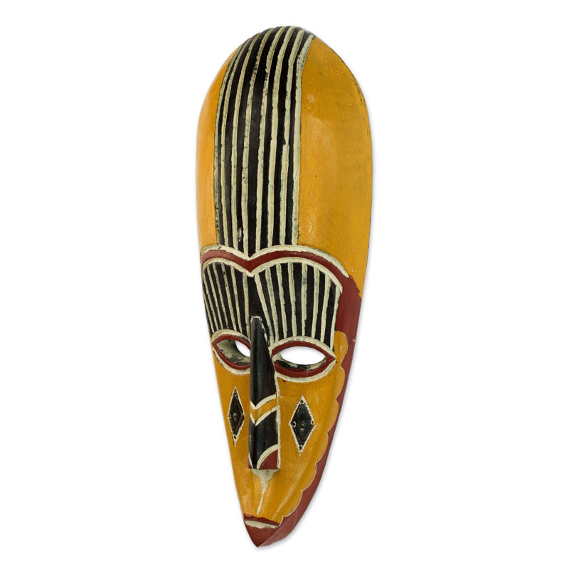 Décoration murale à masque nigérien de garçons à hommes