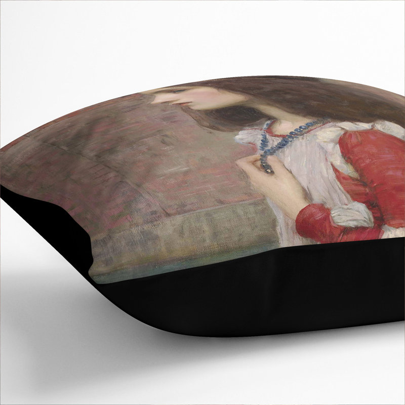 Square Cushion, 55cm H x 55cm W x 20cm D, Black