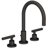 East Linear Widespread Bathroom Faucet with Drain Assembly