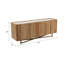 Buffet neutre texturé à 4 portes avec marbre - 69 po x 18 po x 28 po-1340534145