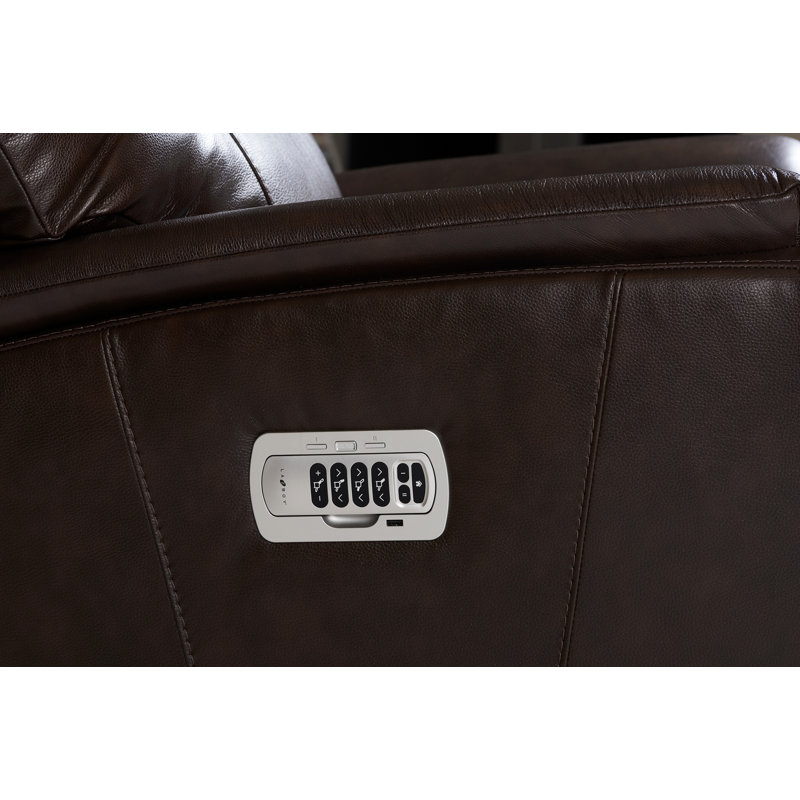Fauteuil inclinable électrique berçant en cuir avec repose-tête électrique Trouper