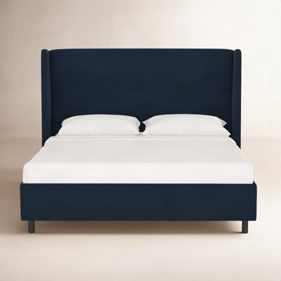 Tilly Linen Upholstered Wingback Bed