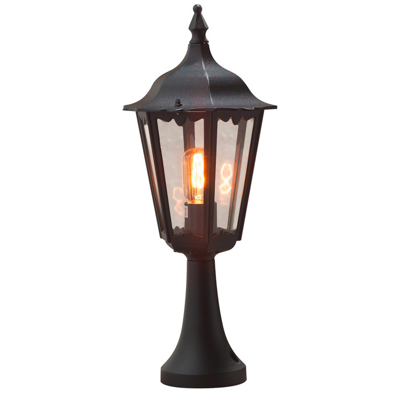 Firenze Transparent Pier Mount Light, Black, 55 cm H
